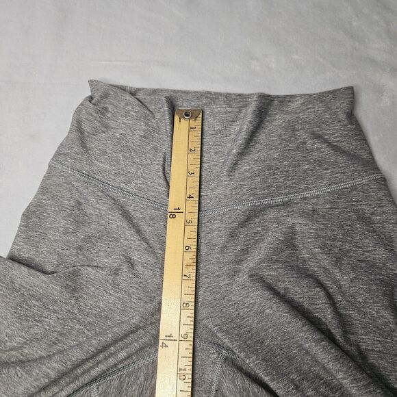 Lululemon True Self Crop II Heathered Slate Yoga Leggings Size 4 Sweat Wicking - Picture 5 of 8